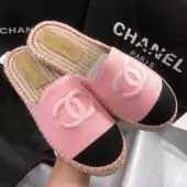 promos sandales chanel femme bas prix espadrilles tweed tissus rose noir